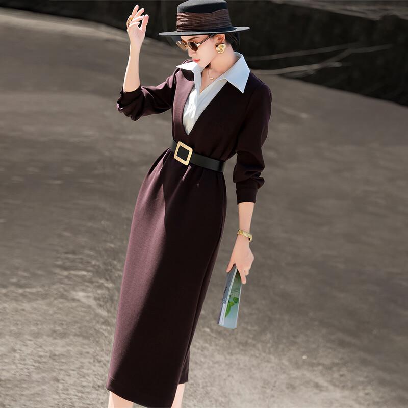 Elegant Sleeveless Shirt & V-neck Dress Two-Piece Set