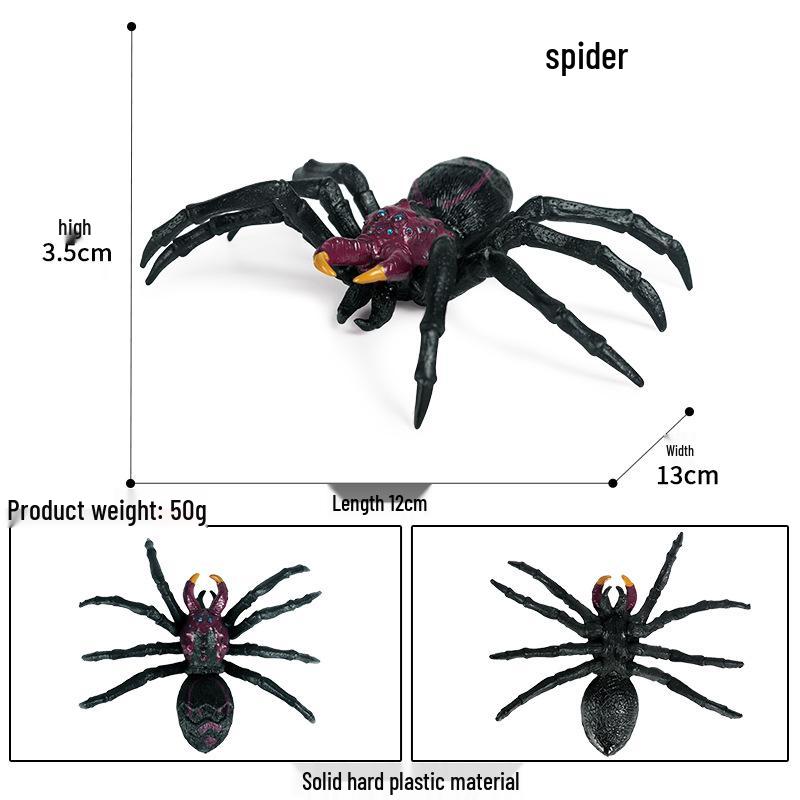 Kids Halloween Prank Toy: Realistic Spider Insect Model Decoration.