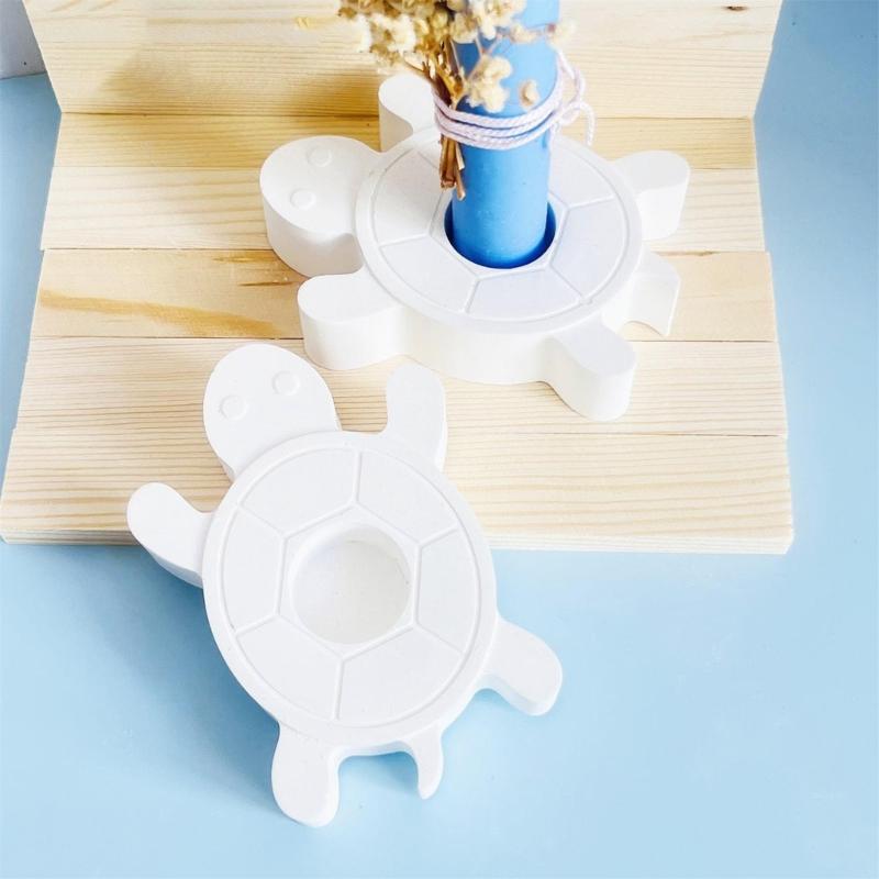 Turtles Shape Silicones Candle Holder Mold for Crafting Candlestick and Home Decorations Casting Expoy Resins Mould