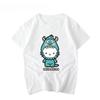New Unisex Womens Cute Hello Kitty Pattern Printed Summer Top Couple Trendy Loose Casual Short Sleeve Cotton Soft Tshirt