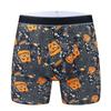 Xi Yin Men's Plus Size Graffiti Cartoon Print Long Boxer Briefs