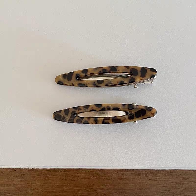 2 Stück/Set Acetat Haarspangen Ausgehöhlte Ovale Geometrische Haarspangen Seitliche Spangen Haarnadel Damen Haaraccessoires