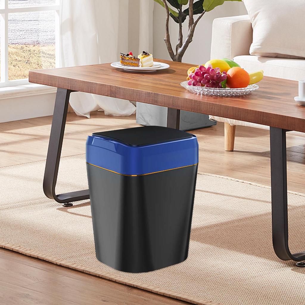 Electric Garbage Bin Intelligent Induction Trash for Living Room black