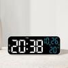 Versatile LED Alarm Clock with Temperature and Humidity Display Durable 12/24 Hour Format and 3 Adjustable Brightness