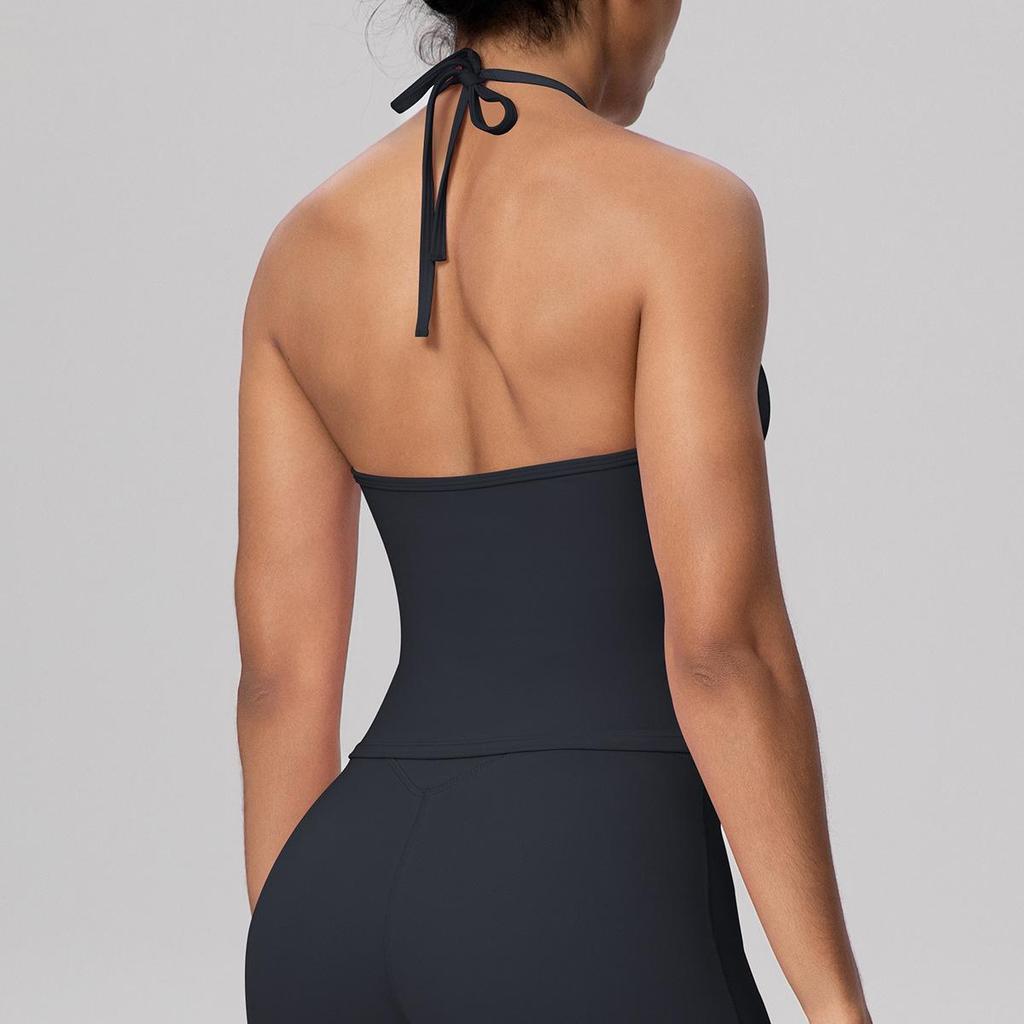 European & American High-Elastic Lace-up Backless Sports Bra for Training & Yoga