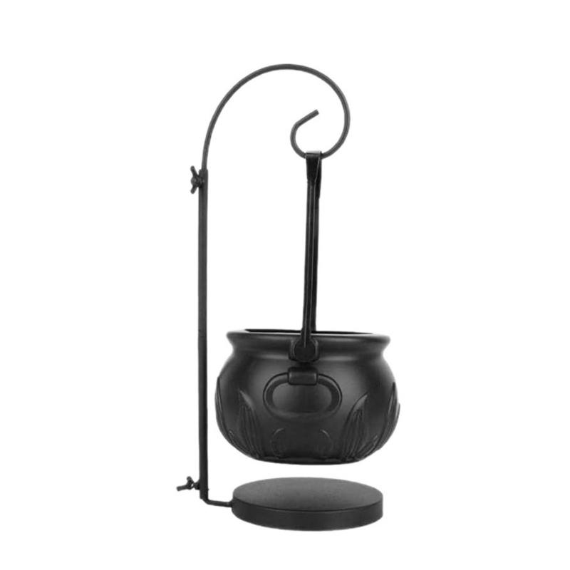 Halloween Decorations Witch Cauldron Candy Holder Metal Table Centerpiece For Home Office Or Festival Parties