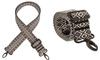 STRAP for handbag 40mm BLACK RHOMBUS adjustable Fasten BLACK MATT