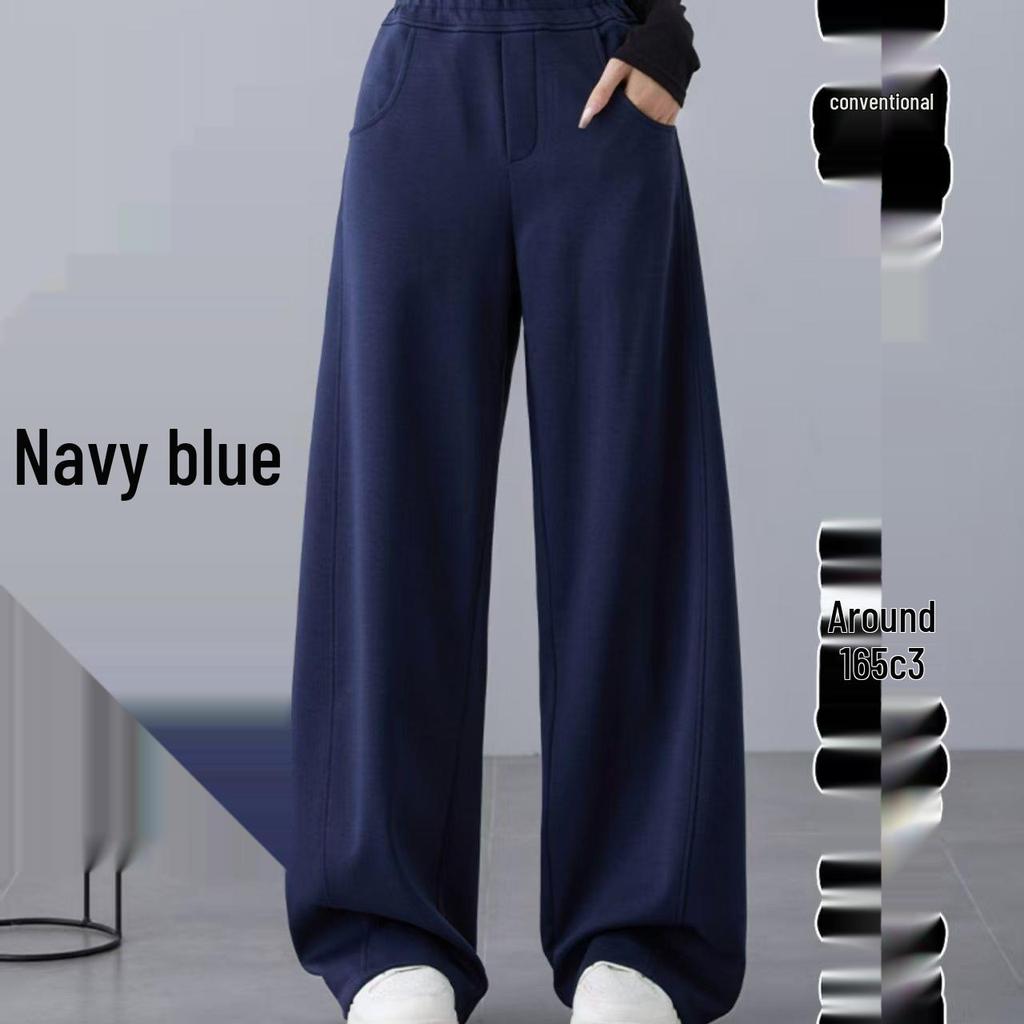 Women's Spring High Waist Wide Leg Sweatpants - Casual, Slimming American Style