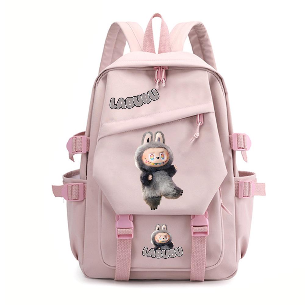 College Style Fashion Backpack Cute Cartoon Print Primary and Secondary School Students Large Capacity Schoolbag