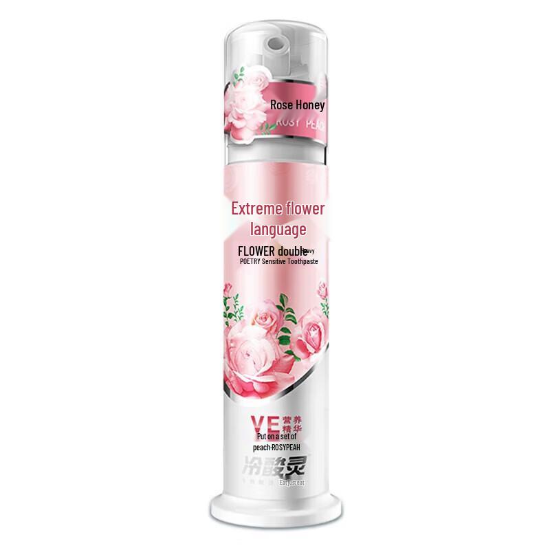 Leng Suan Ling Floral Anti-Sensitive Pump Toothpaste, Rose Peach