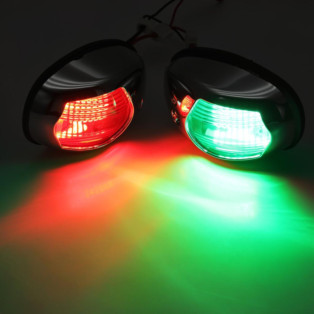 2Pcs LED Navigation Lights For Boats 12V 24V Boat Position Lights Marine Lights Waterproof Boat Lamp Red Green 7