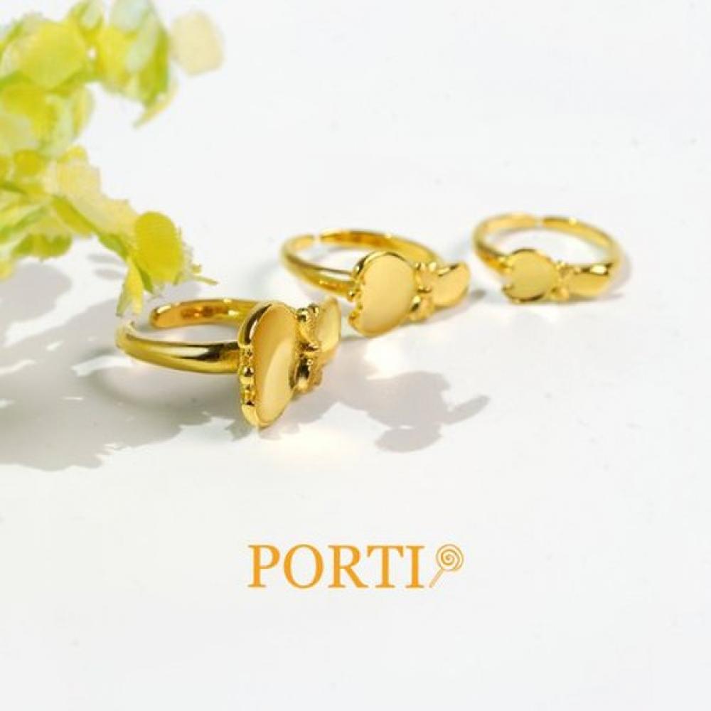 Porti 24k Gold Spoon Fork Baby Ring 1.875g