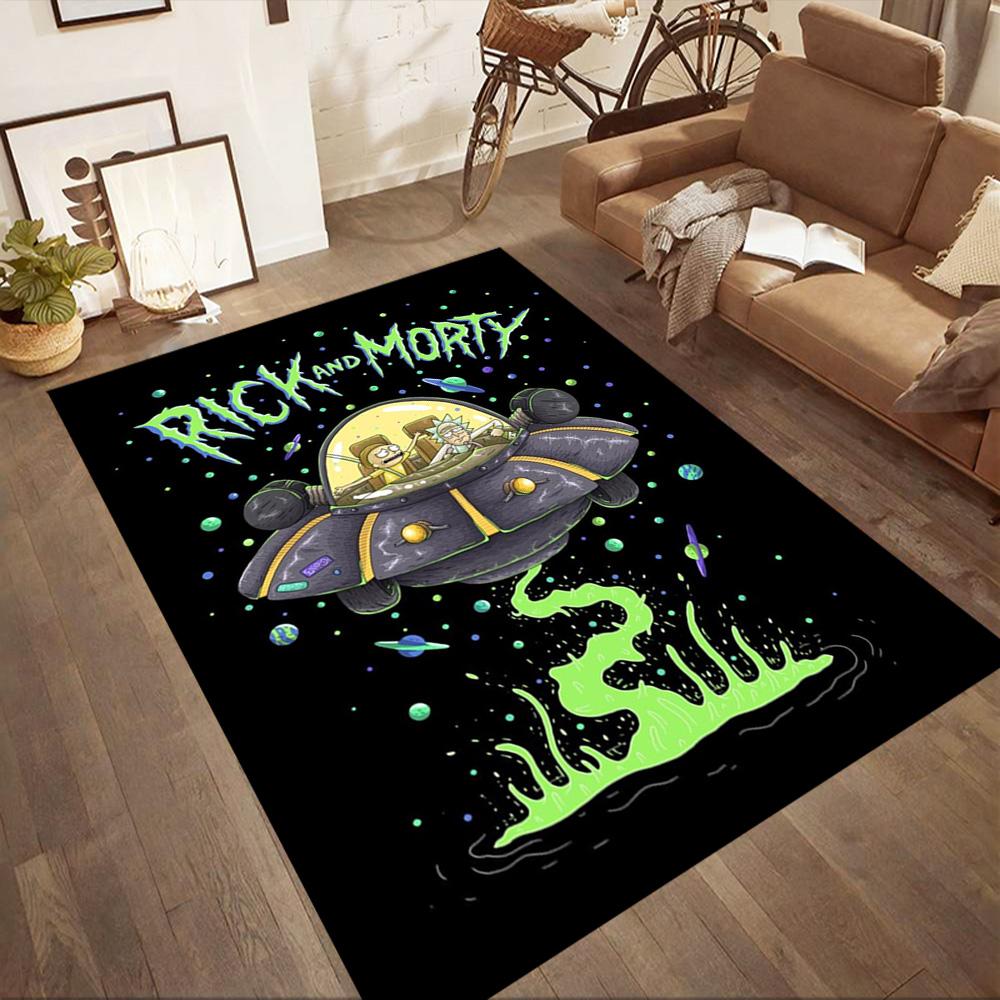 Rick And Morty Square rugs are a great choice for living rooms, bedrooms, home décor, and as gifts.