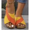 Sandali Donna con Zeppa e Punta Aperta Sandali Casual con Cinturini Incrociati Calzature Estive con Cinturino alla Caviglia Regolabile