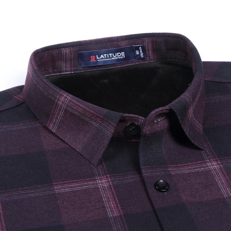Chemise à carreaux à manches longues doublée polaire pour homme MONTAGUT