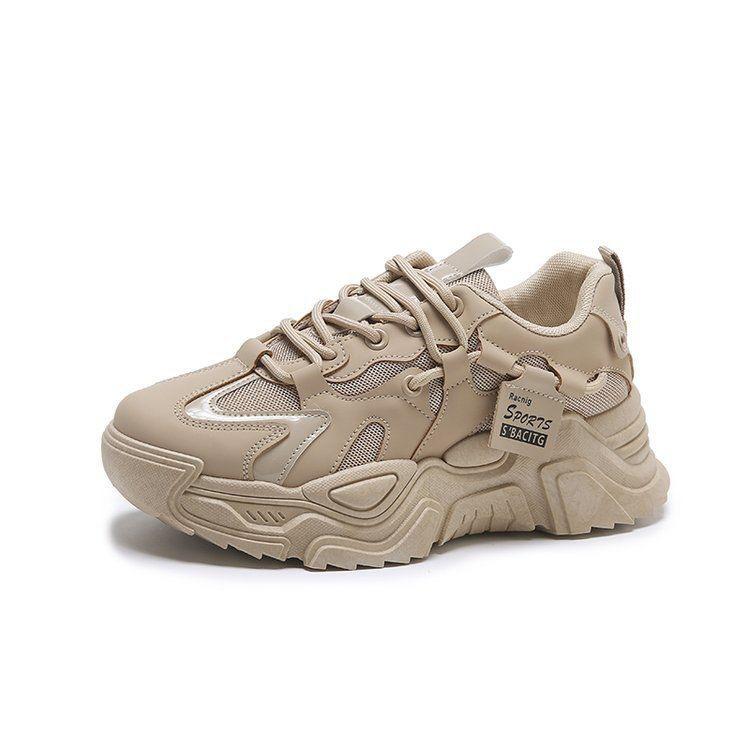 New dad shoes women's spring student versatile sports shoes women's casual thick-soled heightening shoes