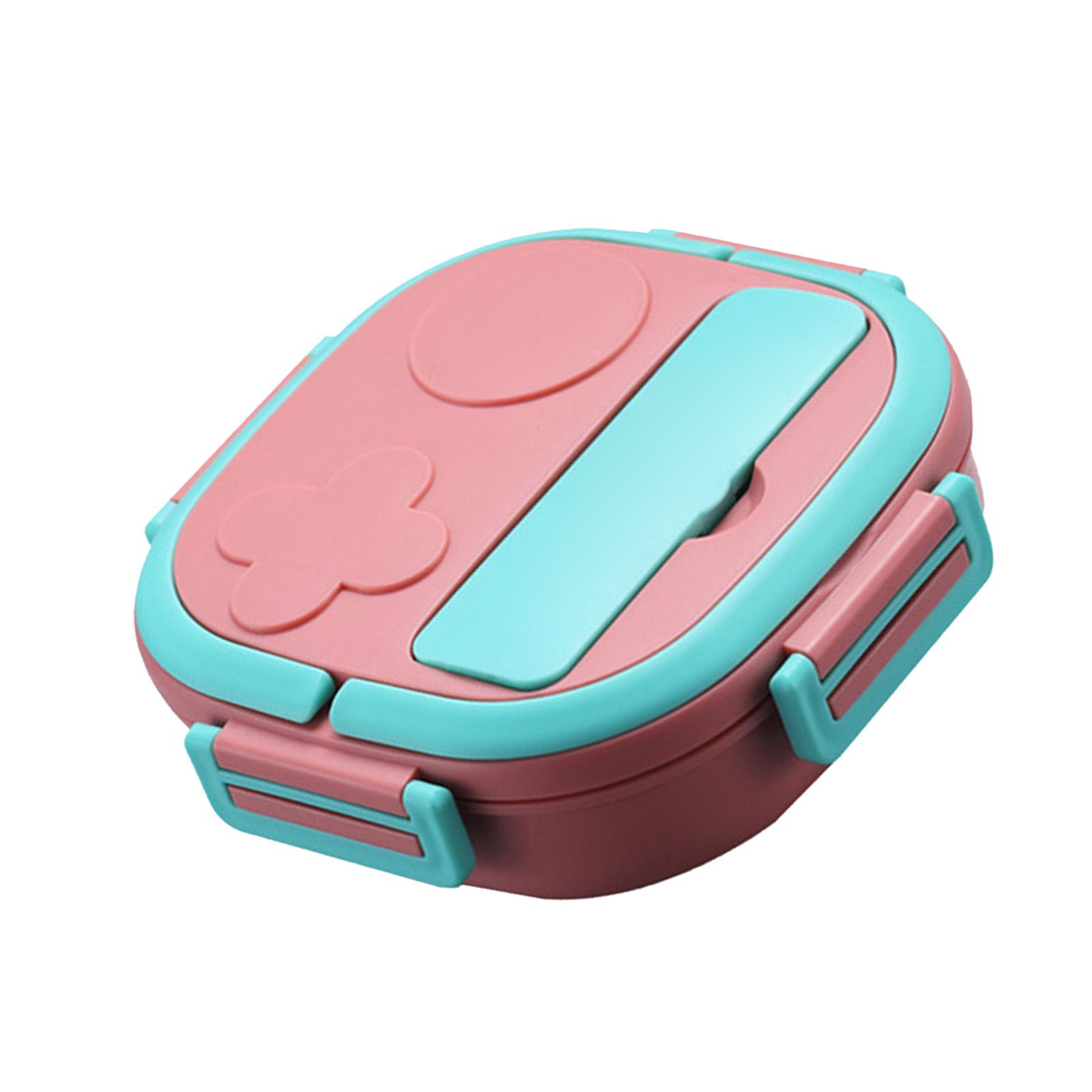 

Lunch Box With Fork 3 Compartment Japanese Lunch Box Reusable Lunch Dinner Containers Leakproof Stainless Steel Bento розовый