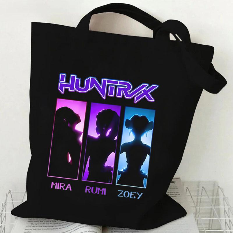 

Kawaii Saja Dinner Demon Hunters Womens Shoulder Fashion Canvas Cute Tote Printed Handbag Shopping Bags Birthday Gifts KPOP Kid Friendly Entertaining 35CMX45CM