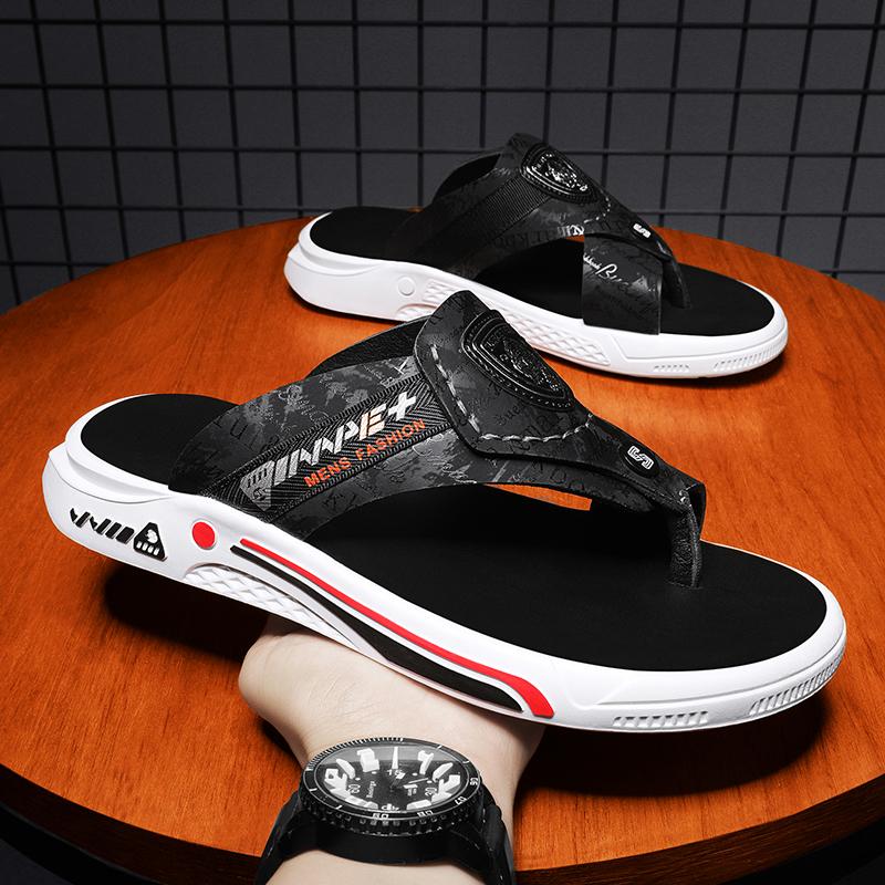 Fashion CYYTL Flip Flops Summer Mens Slippers Casual Shoes Beach Sandals Outdoor Slides Walking Comfort Designer Fashion Leather Luxury