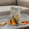 Animal Shape Glass Candy Jar Airtight Pet Treat Container for Kitchen Storage Transparent Canister for Cookies Coffee Snack