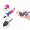 3-100 Stuks Kat Speelgoed Stofstrip Muis Kleur Staart Tweekleurig Interactief Plezier Verlicht Verveling Speelgoed voor Plezier Spelen met Katten