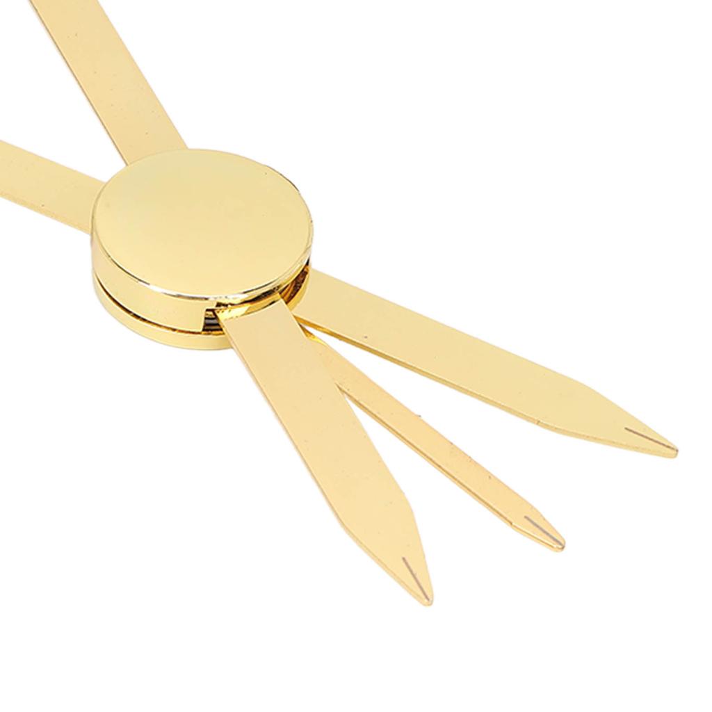 Compass Eyebrow Ruler Adjustable Accurate Positioning Stainless Steel Material Gold Compass Design Brow Measuring Tool
