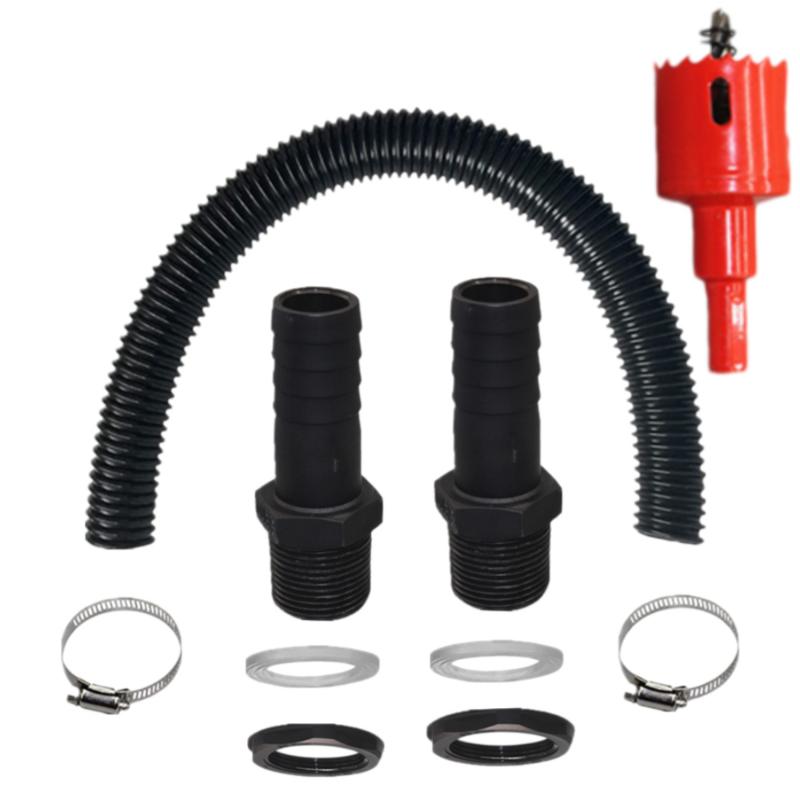25mm Plastic Connector Rain Barrels In Series Hose Connector Pipe Link Rain Diverter Pipe Extension Kit Garden Water Connectors