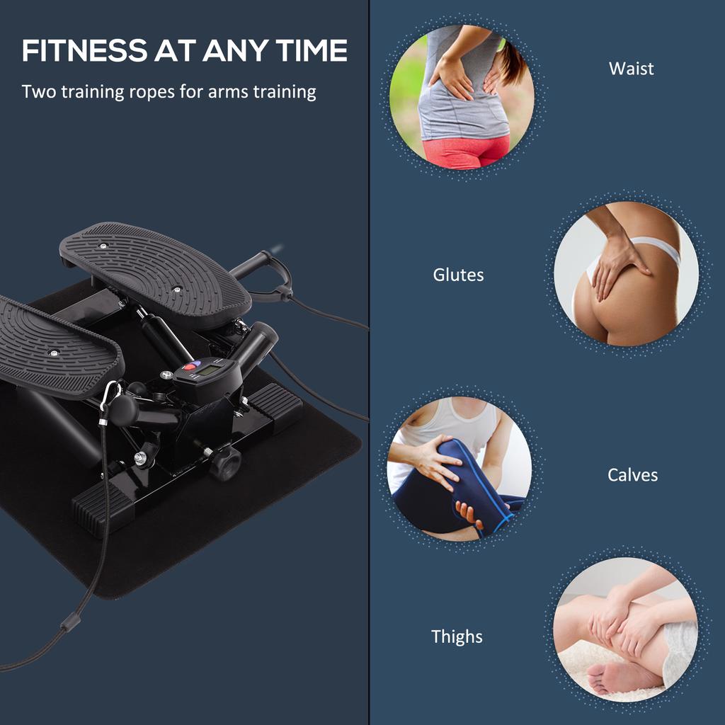 Portable Mini Stepper, Exercise Fitness Machine for Legs Arms Thigh Toner Toning Machine, Stair Steps Workout Training Fitness
