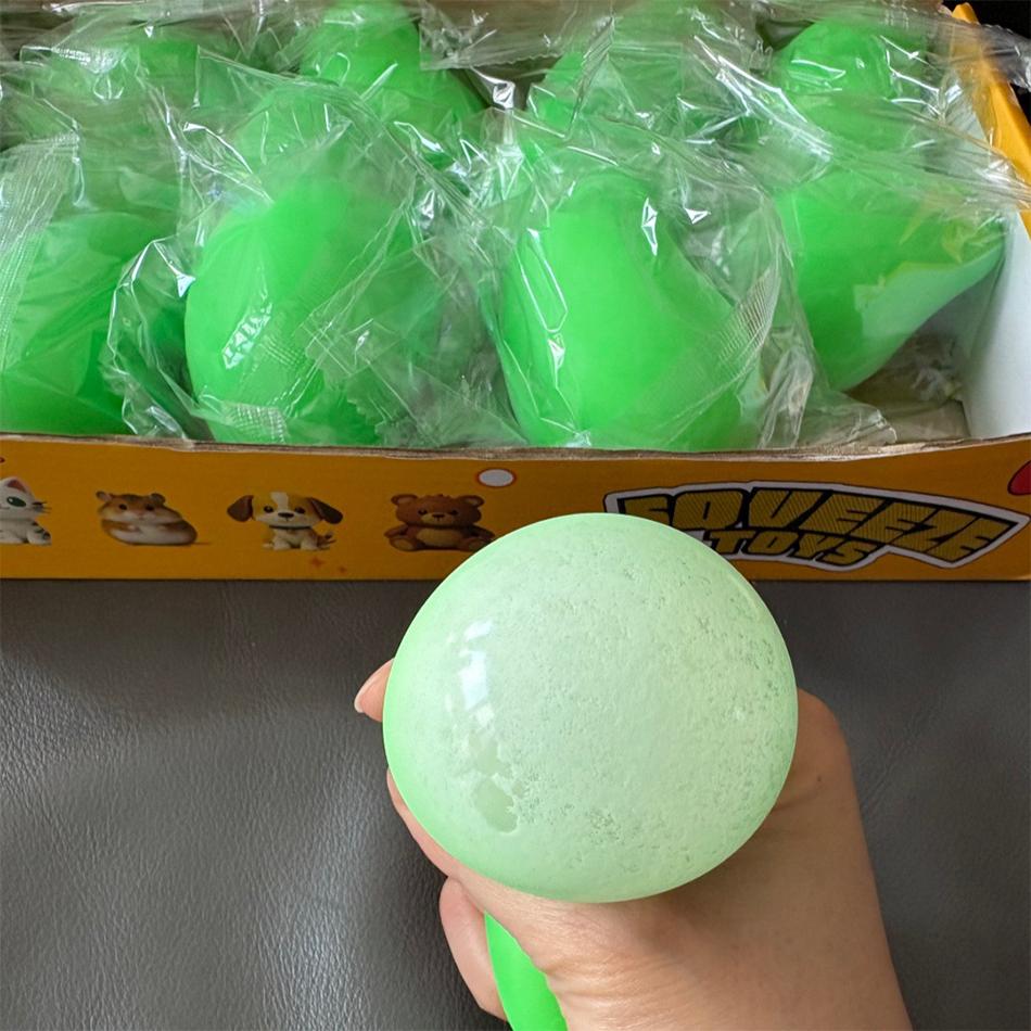 Handmade Crispy Mango Stress Ball Toy Crunchy Squeeze Ball Round Blocks Filled Anti Stress Toys for relaxation and stress relief