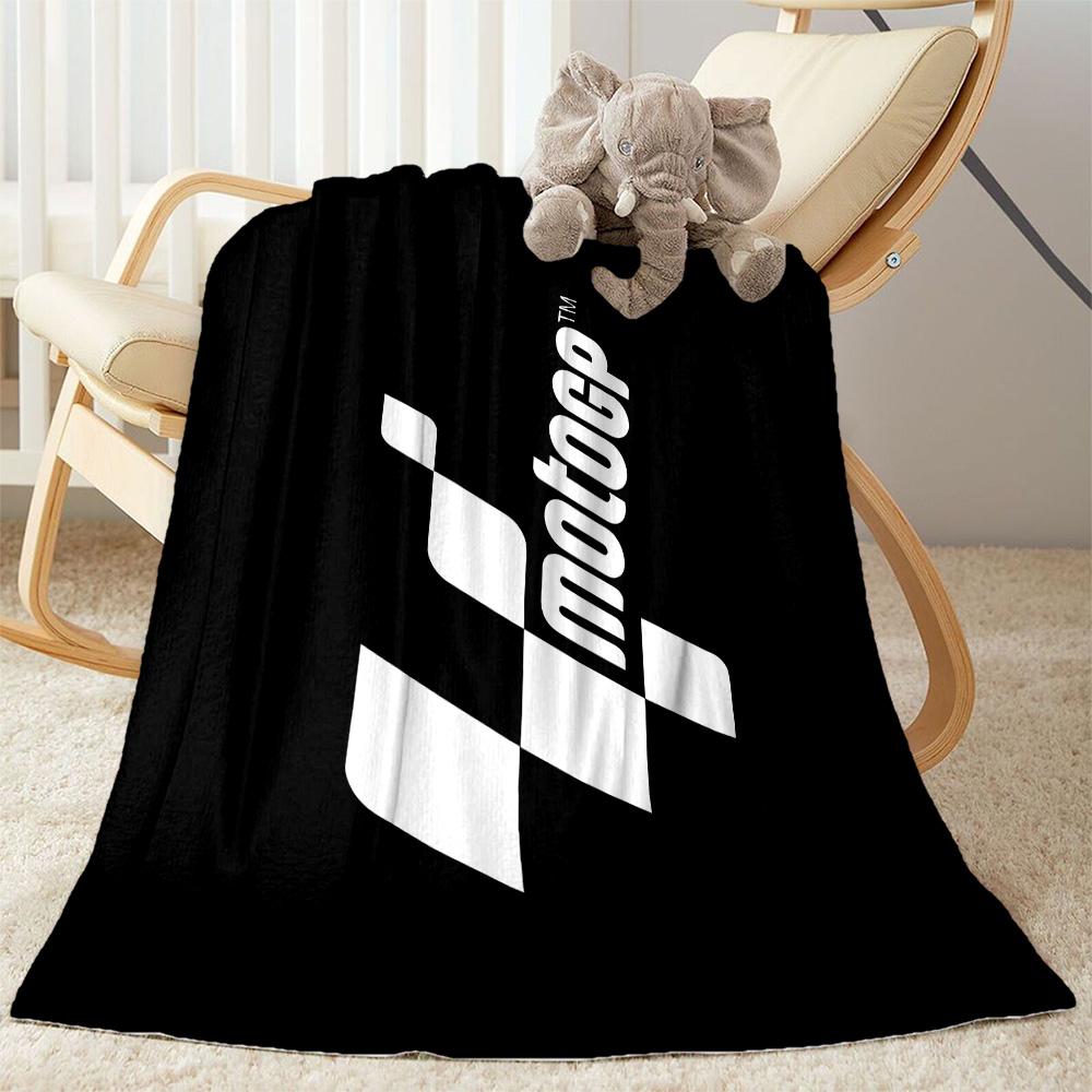 Motogp Flammen Logo Flanelldecke - Weich und geeignet für Sofas, Betten, Büros, Reisen, alle Jahreszeiten, tolles Geschenk für Feiertage und Geburtstage.
