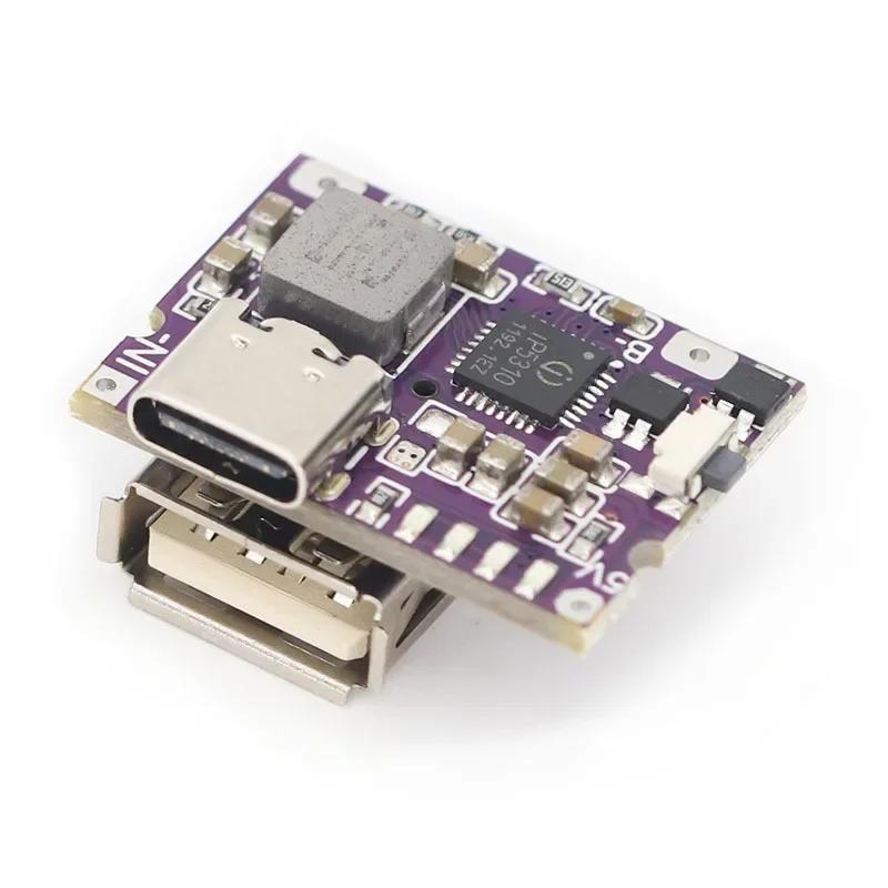 1pcs 5V 3.1A Boost Converter Step-Up Power Module Type-C USB IP5310 Mobile Power Bank Accessories With Switch LED Indicator