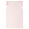 T-shirt enfants avec manches à volants rose pâle 92/104/116/128/140