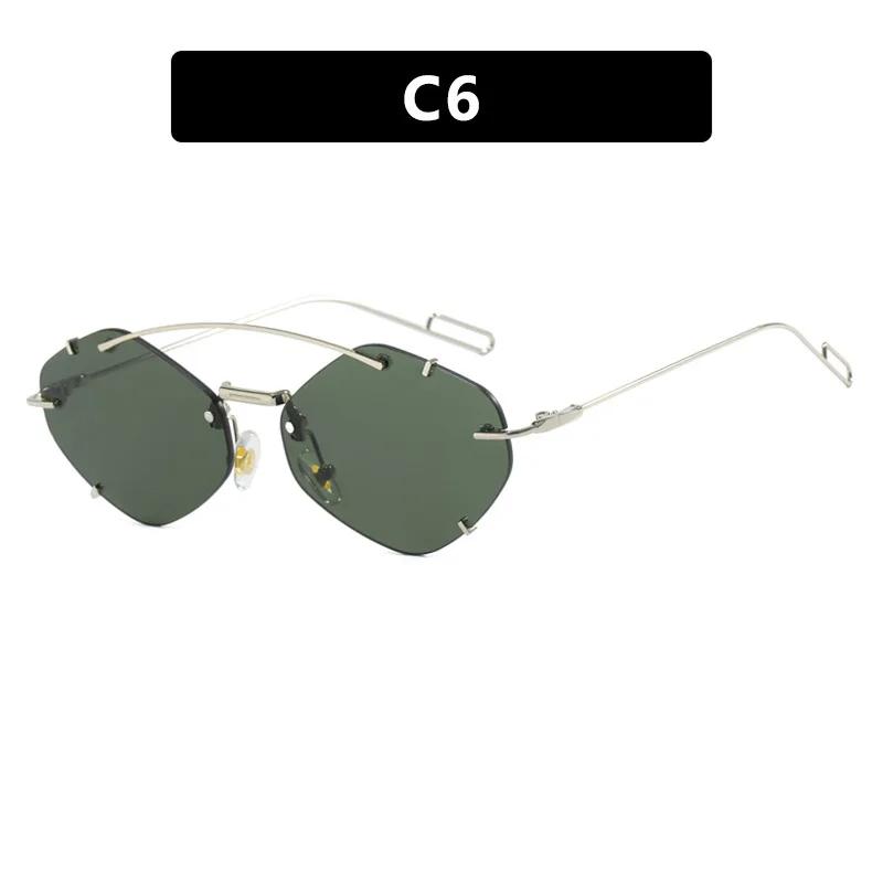 

Retro UV400 Protection Hexagon Sunglasses Vintage Trendy Rimless Sun Eyeglasses Y2K Accessories Beach/Travel/Streetwear
