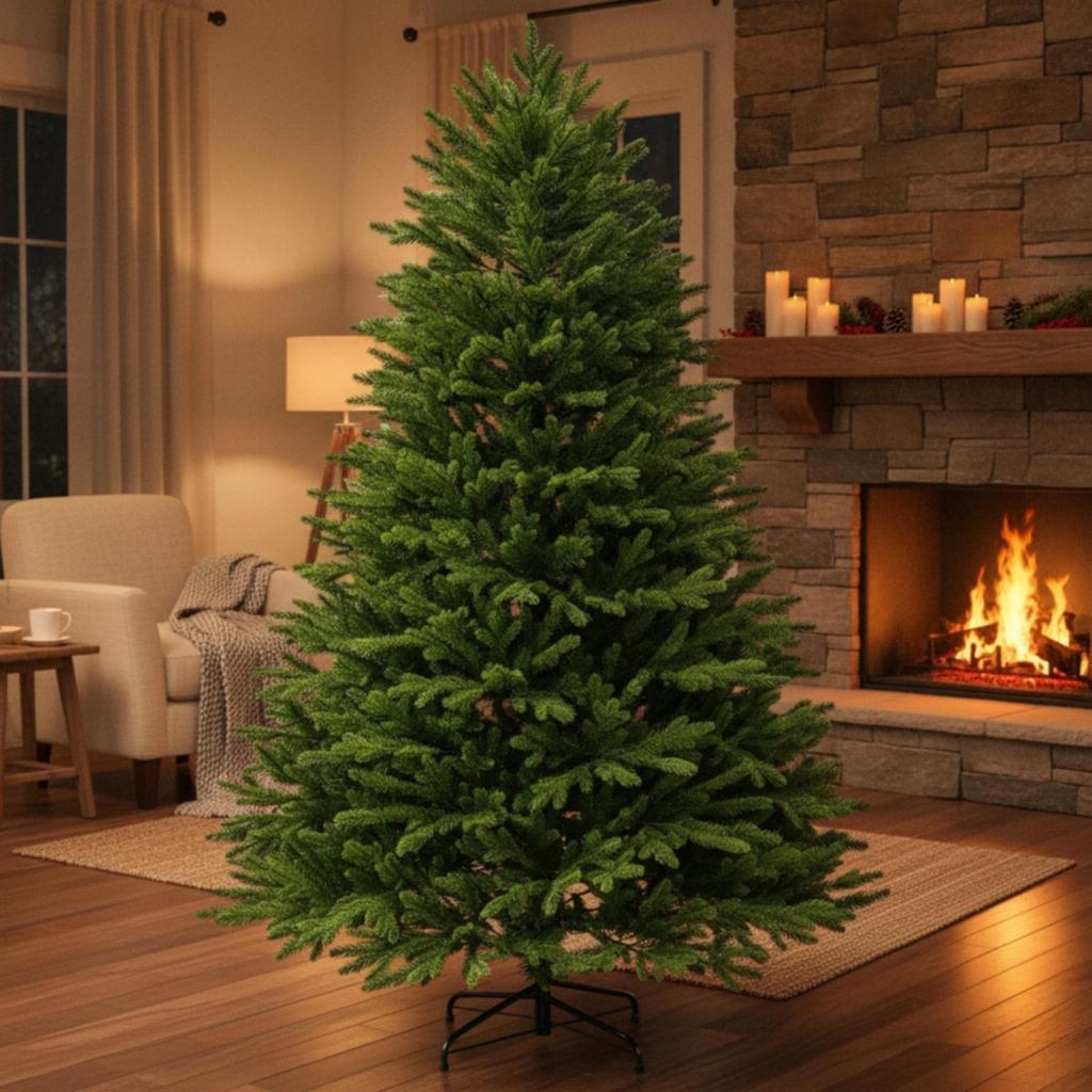 Realistic Artificial Christmas Tree | Authentic, PE Tree, for Living Room