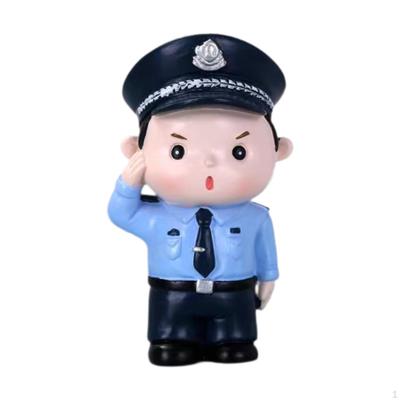 DIY Police Figurine Collection for Miniature Scene Decoration