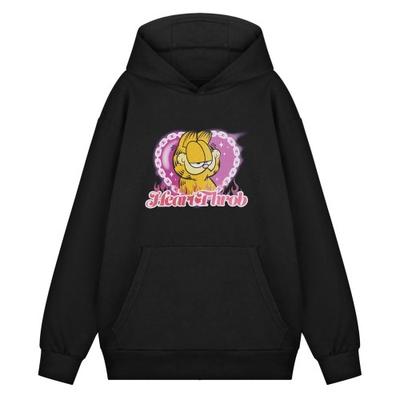 Garfield Unisex-Kapuzenpullover für Erwachsene mit Herzschlag