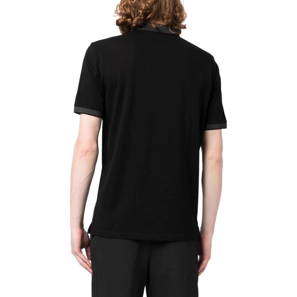 Emporio Armani SS23 Logo Embroidered Pullover Short Sleeve Polo Shirt Men Polo Shirts Black 3R1F75-1JTKZ-999