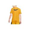 Nike T Shirts Unisex Yellow Crew Neck Moderate Straight Fit CJ7827-793
