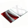 Decorative Glass Kitchen Chopping Boards with Graphic Wave Background 2x40x52 Cm