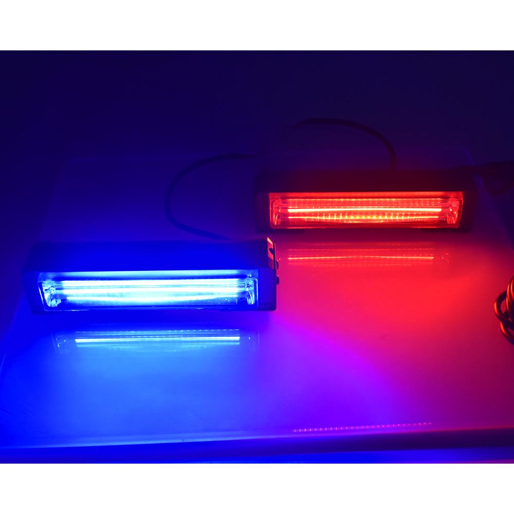 Buy Car LED Net Light DC 12V COB Strobe Police Lights Red Blue Yellow White Truck Car Warning