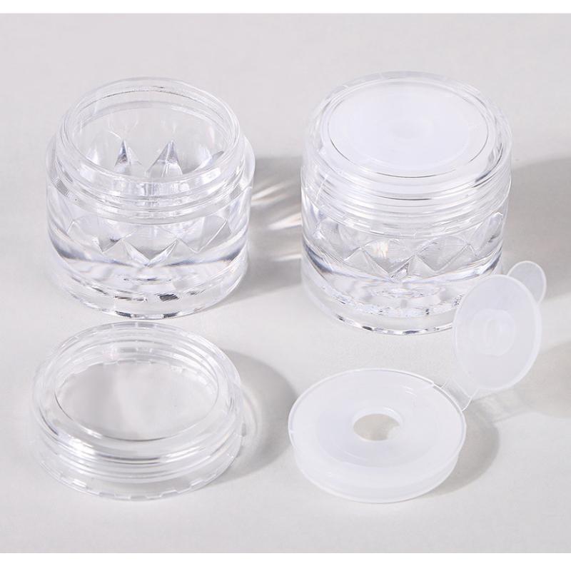 2/5 Pcs Empty Sifter Jars With Mesh Loose Powder Container Clear Cap Diy Cosmetic Refillable Bottles