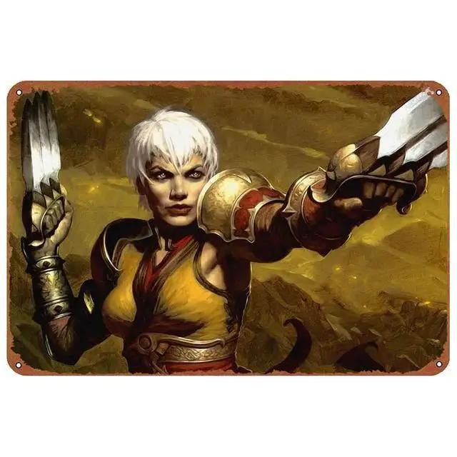 Vintage Video Game Metal Tin Signs  Call of Duty Fantasy Wall Art Poster for Game Room Garage Man Cave Cafe Bars Pubs Decoration