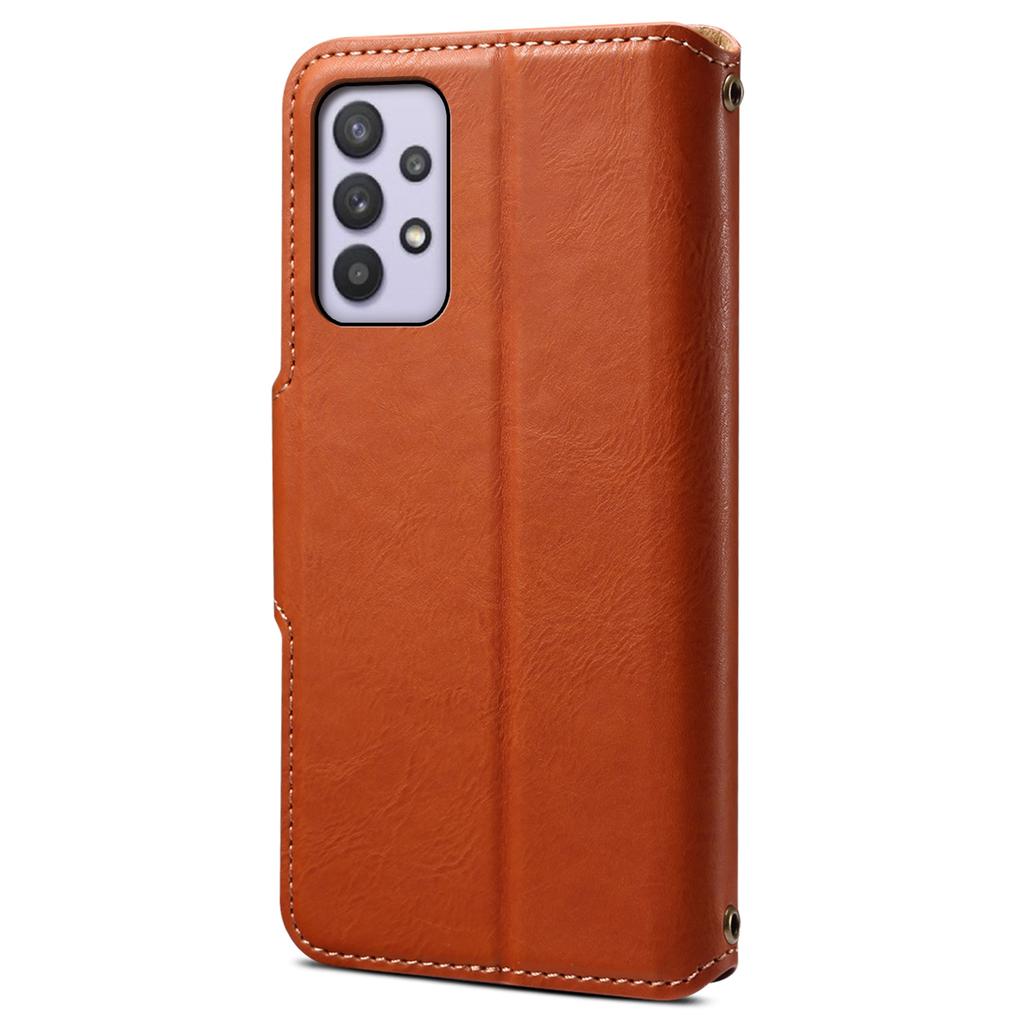 DENIOR For Samsung Galaxy A32 5G/M32 5G Case PU Leather Full Protection Phone Wallet Cover