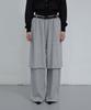 Uusoo Cotton Layered Elastic Waist Pants_ Melange Gray