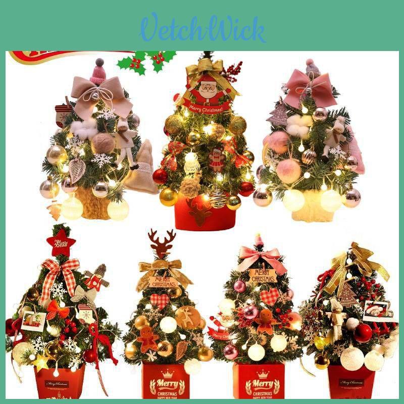 Delicate Mini Pink Imitation Christmas Tree Ornaments Desktop Decorations