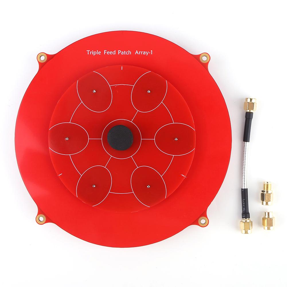 Triple Feed Patch Antenna 14DBi Image Transmitter Antenna Directional Circular Polarization Antenna for Drone Accessories