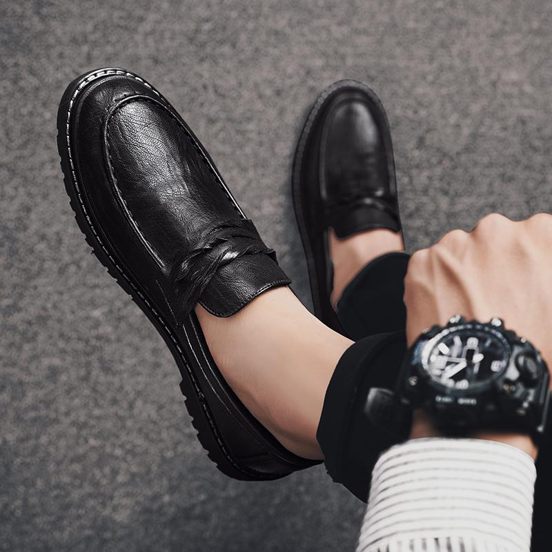 Mode Lässige Herren-Slipper Klassischer Gentleman-Stil Outdoor-Freizeit Geschäftsparty Täglicher Bürokomfort Herren bequeme flache Schuhe