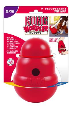 Kong Wobbler Dog 7 Solutions for Separation Barking Crate Weight Educational Training Toy, Chewing, Teething, Anxiety, Boredom, & Digging, Training,