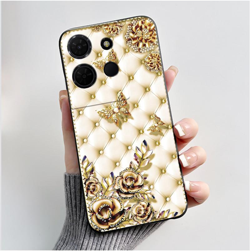 Bright New Pattern Anti-scratch Black Casing For TCL 503 Pattern Cover For TCL K32 5G (T513W)/TCL K33 5G (T513Z) Soft Case