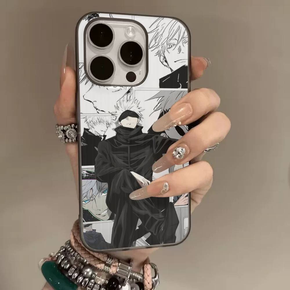Jujutsu Kaisen Satoru Gojo Comics Luxury Ripple Shockproof Phone Case For IPhone 17 Air 16 15 14 13 12 11 Pro Max Plus Pro